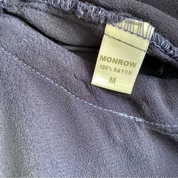 Monrow Navy Crepe Jumpsuit Size Medium - Picture 8 of 8